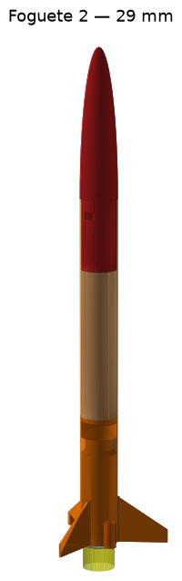 Foguete 2 de 29 mm montado